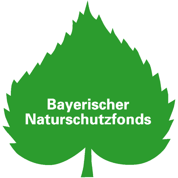 sich drehendes Logo Bayerischer Naturschutzfonds-Vorderseite Ahornblatt mit Inschrift Bayerischer Naturschutzfonds-hintere Seite Schriftzug Bayericher Naturschutzfonds